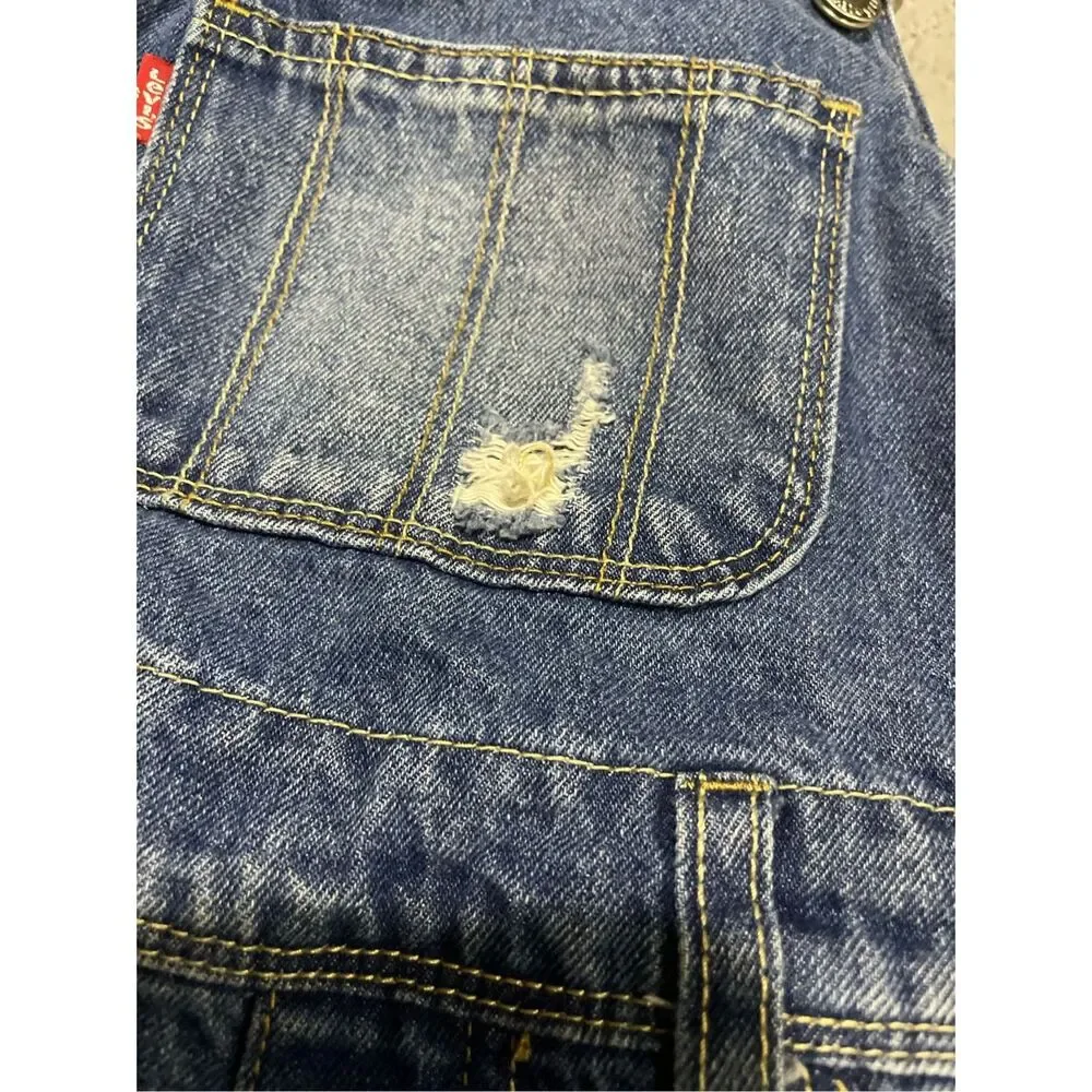 Levi’s Shortalls Girls 6 Jeans Overall Shorts